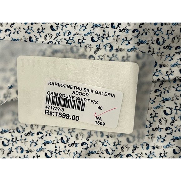 Crimsoune Club Spade Mens Long Sleeve Dress Shirt Large NEW W/TAGS Made In India - Picture 10 of 13